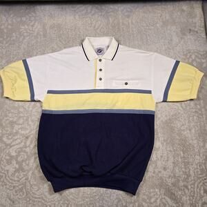 Vintage LD Sport International Shirt Mens Medium 80s Elastic Waist Polo